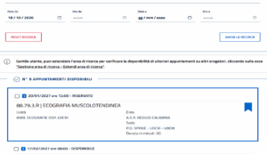 cup calabria appuntamento
